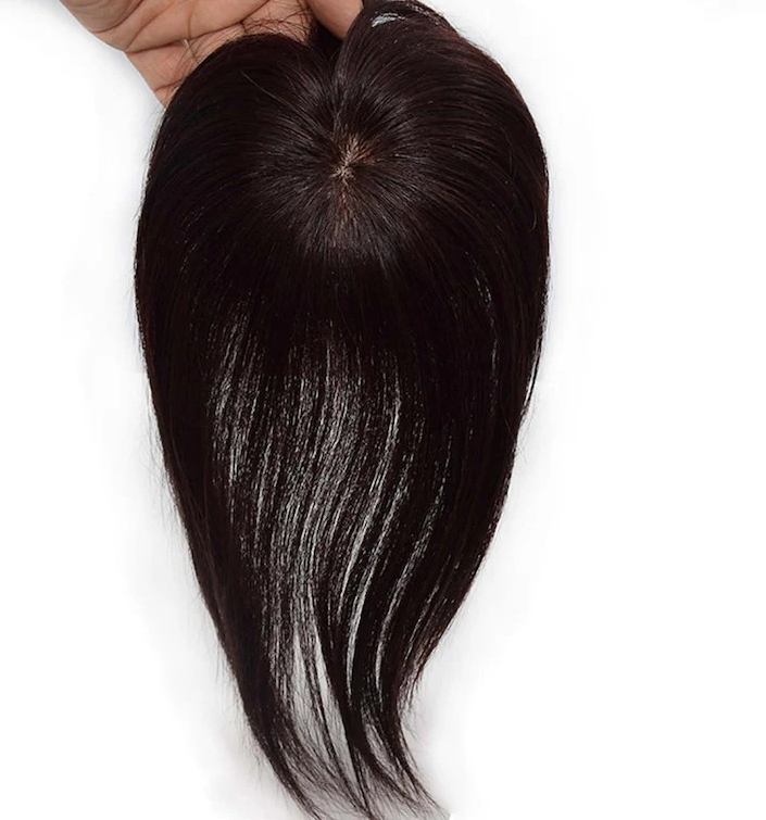 Round Hair Topper Bio base Real Human Hair