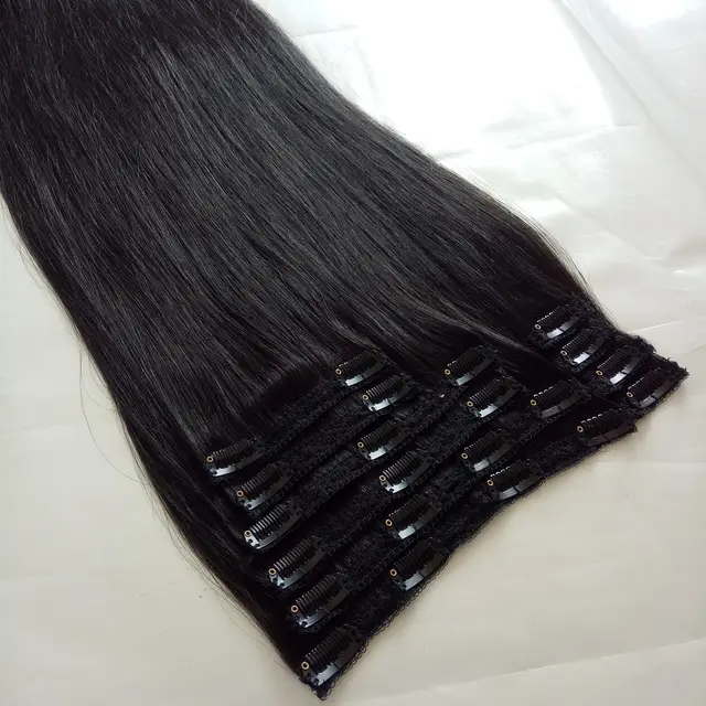 Clip in hair extensions Real Human Hair