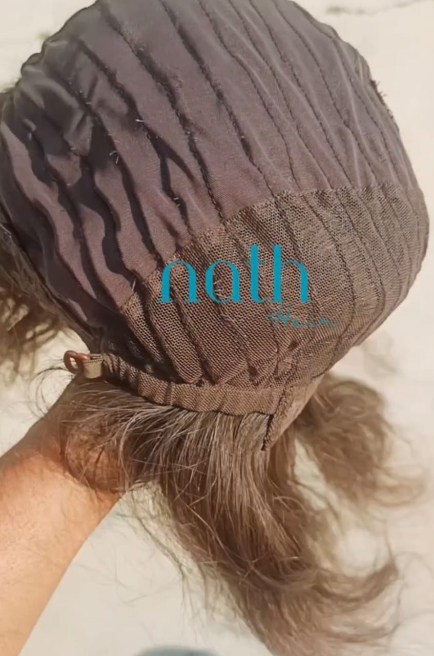 2x4inch Silk Base Topper Full Weft Real Human Hair  Wig