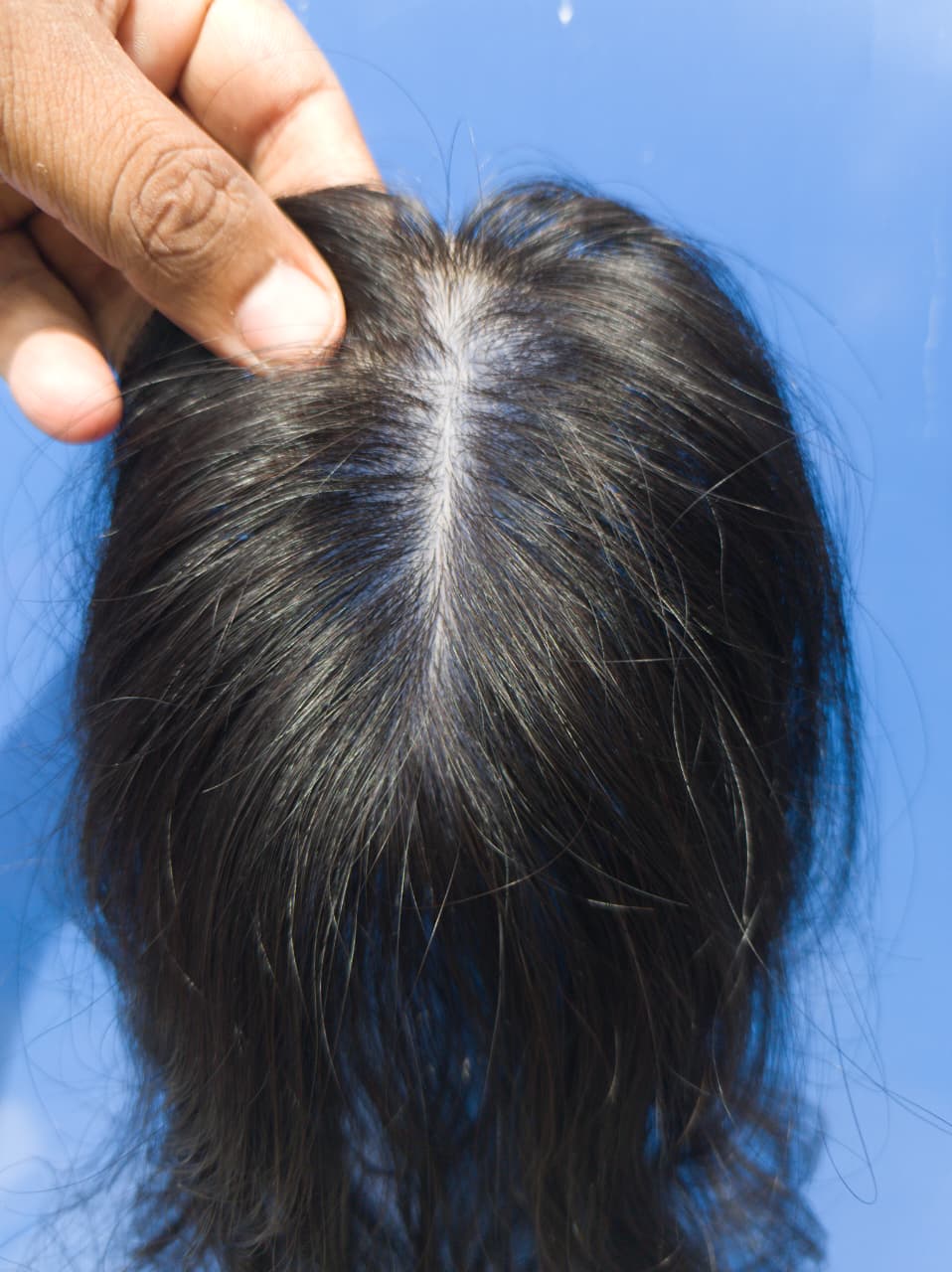 2x4inch Silk Base Topper Real Human Hair
