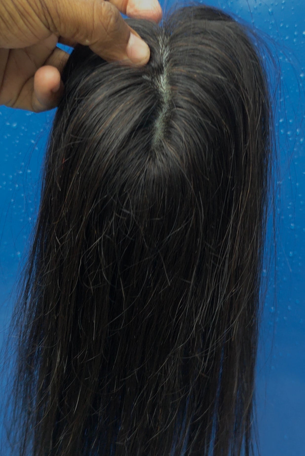 2x4" Bio Base Topper Real Human Hair