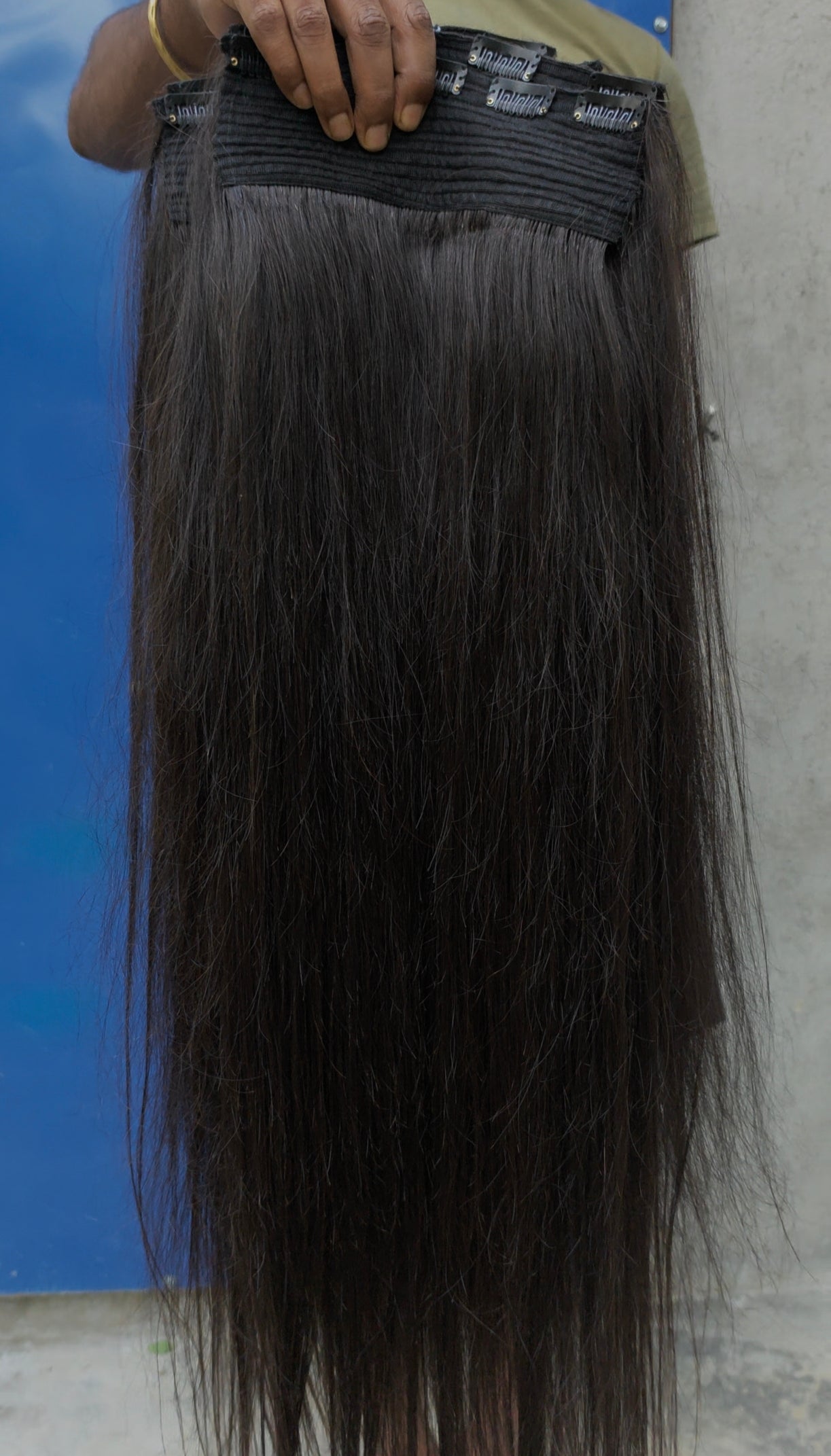  4 clips in human hair extension Real Human Hair