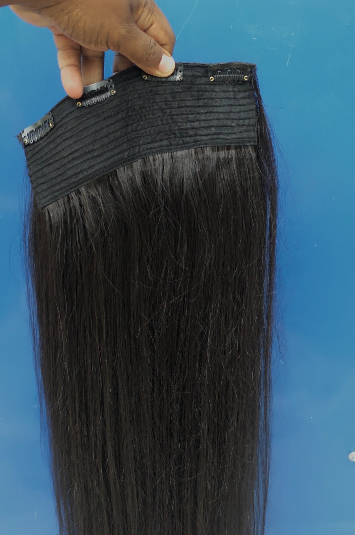  4 clips in human hair extension Real Human Hair