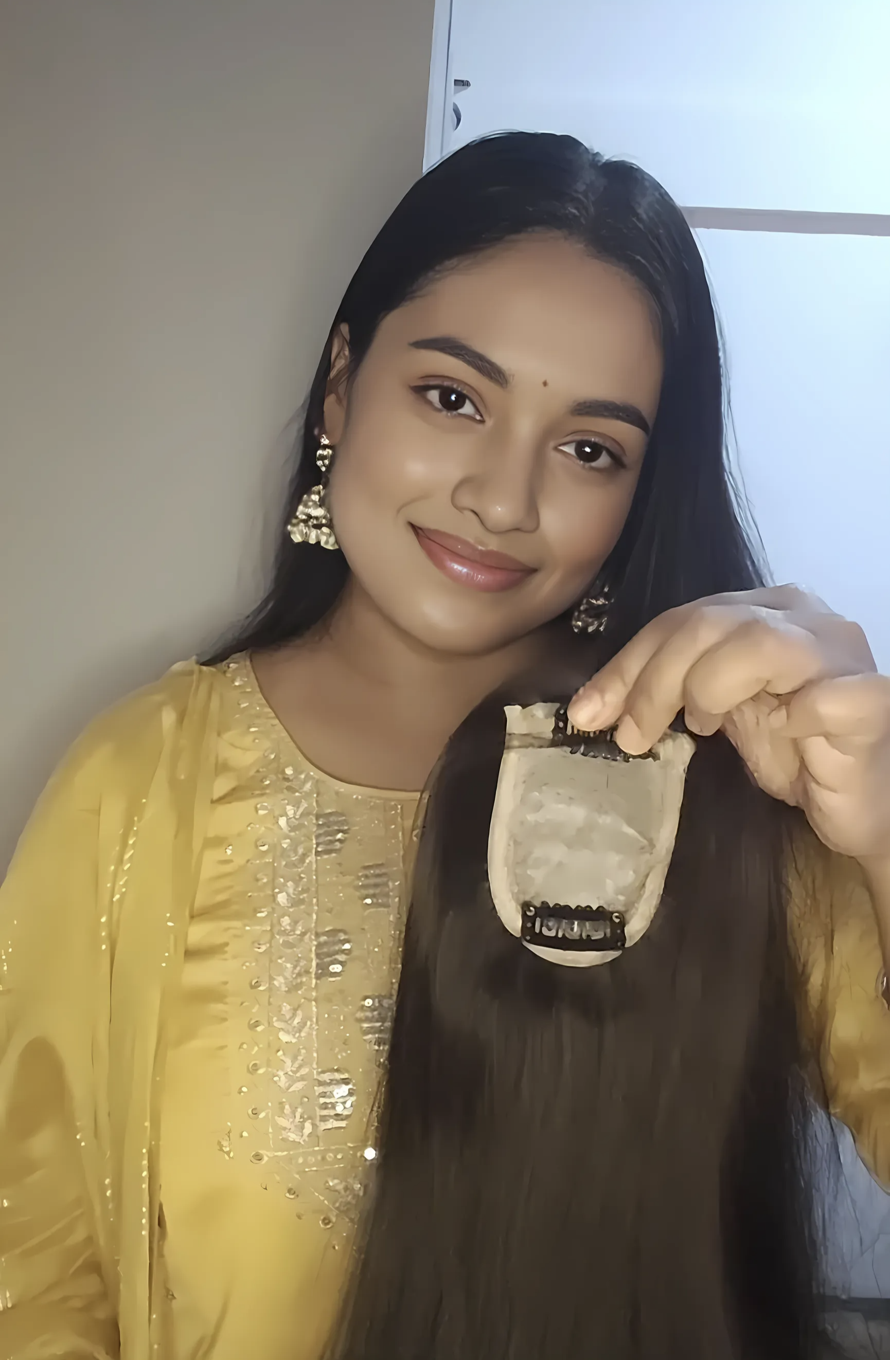 2x3" Bio Base Topper Real Human Hair straight