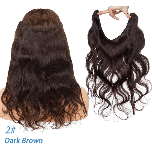 Halo hair extensions Real Human Hair