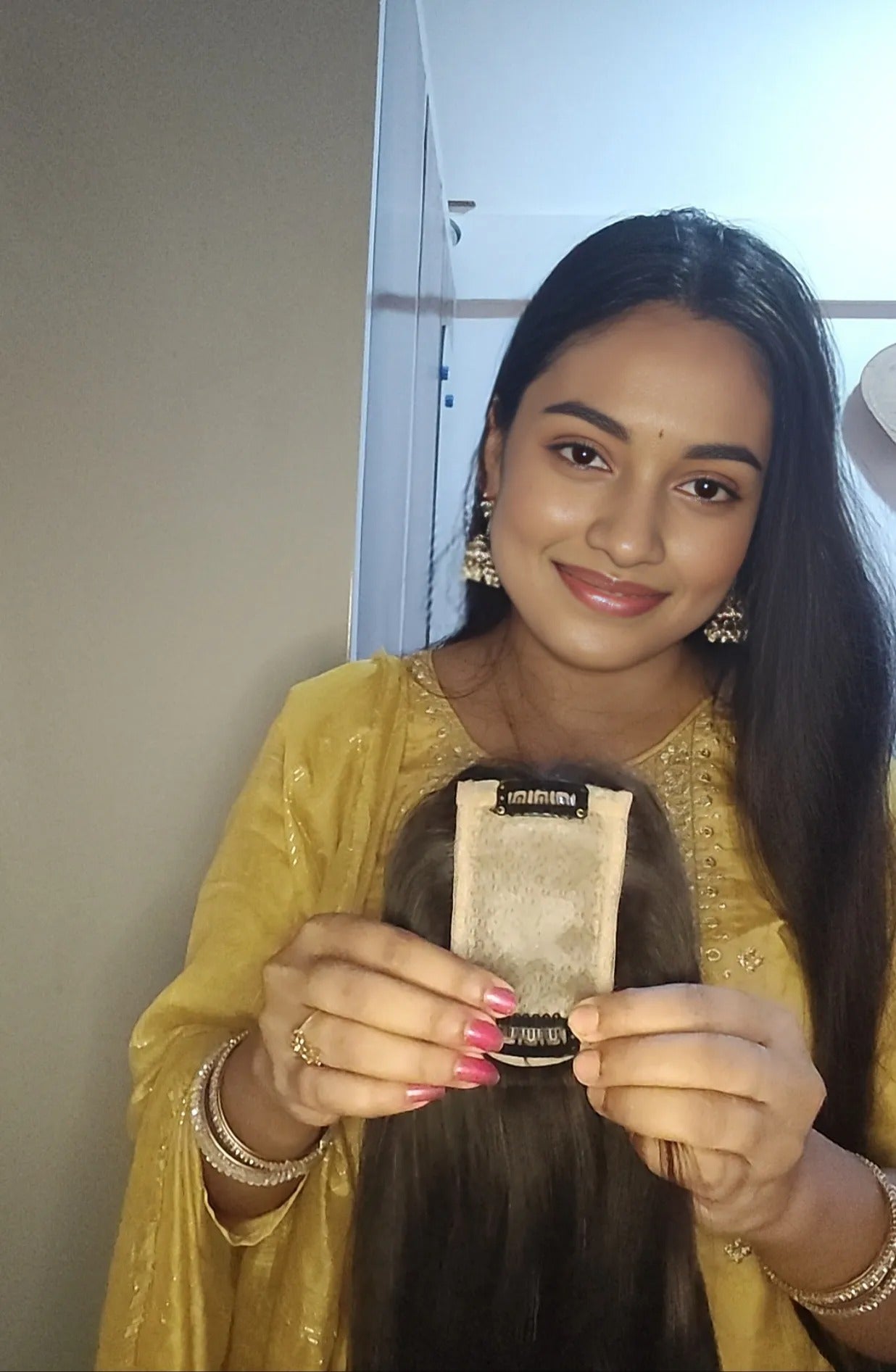 2x4" Bio Base Topper Real Human Hair