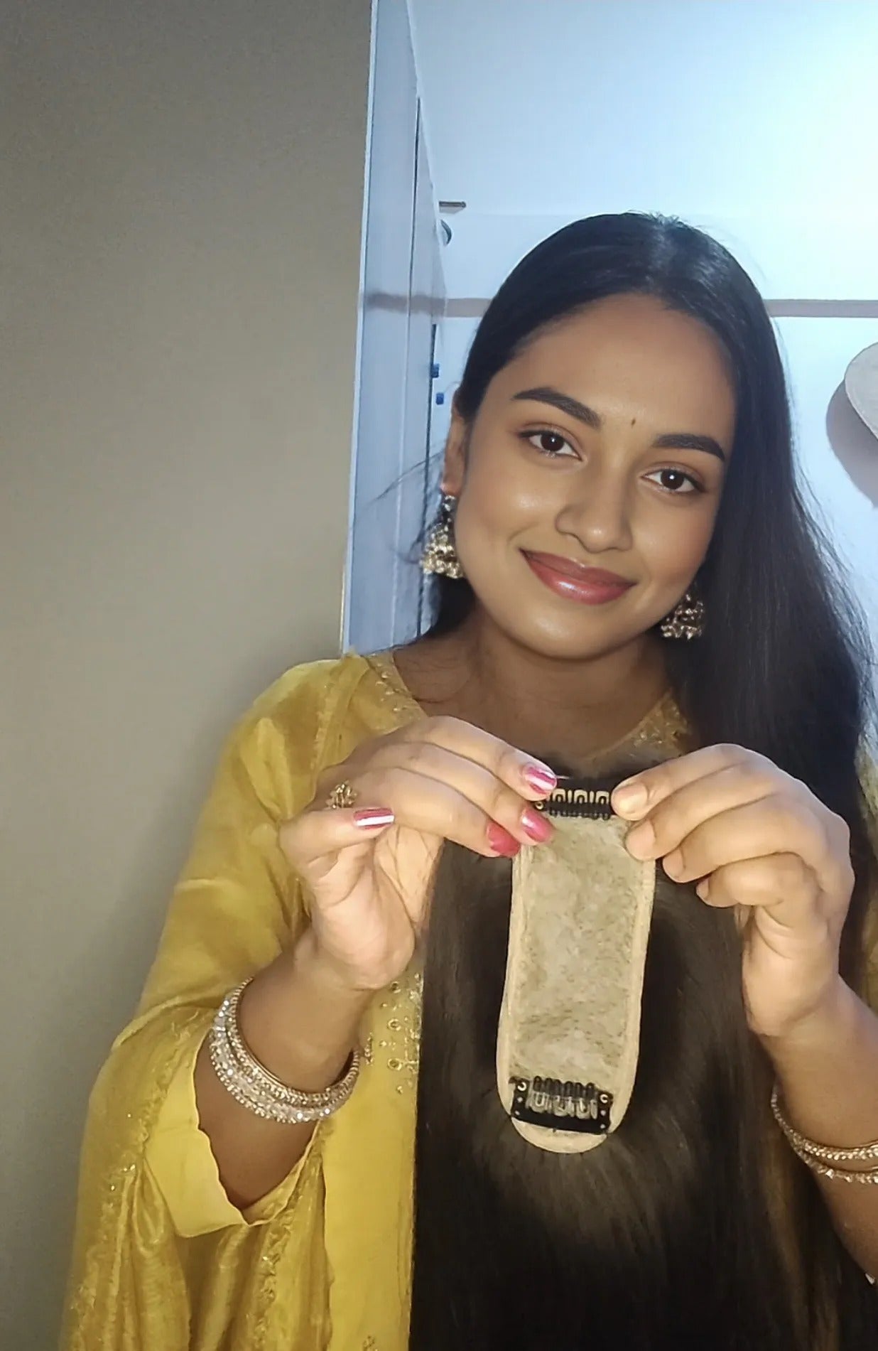 1.5x5inch Bio Base Topper Real Human Hair