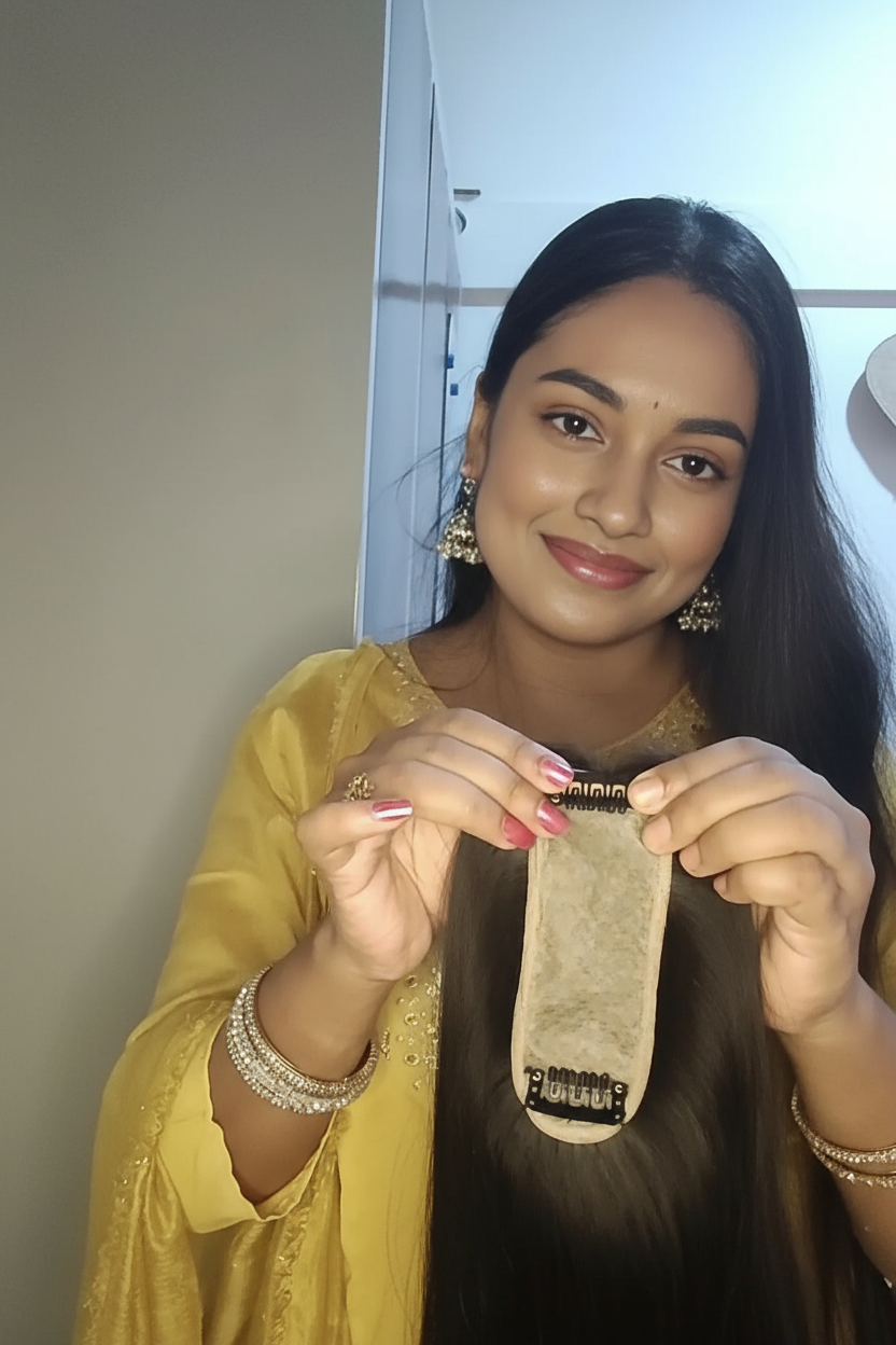 1.5x5inch Bio Base Topper Real Human Hair