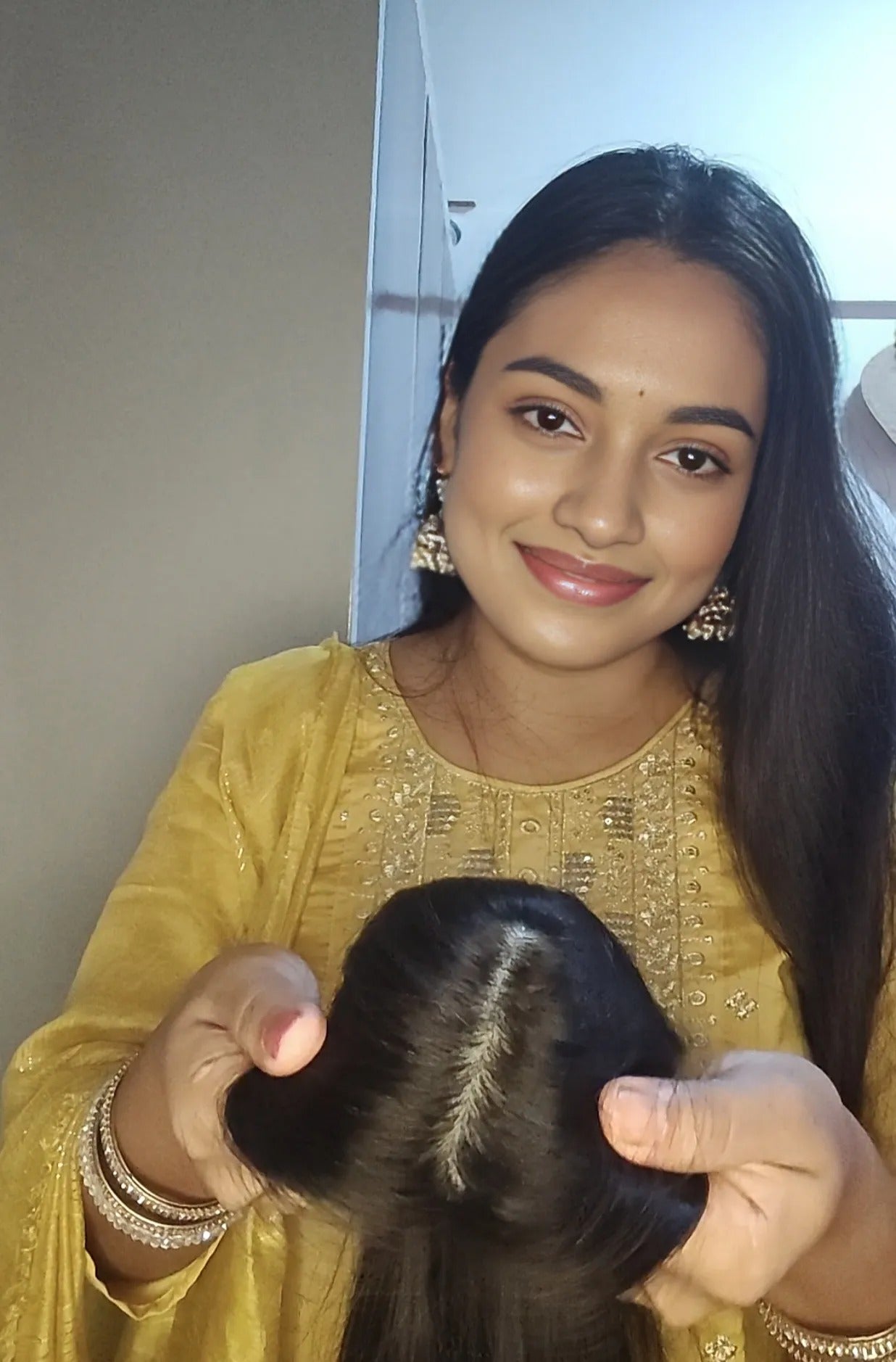 2x4" Bio Base Topper Real Human Hair