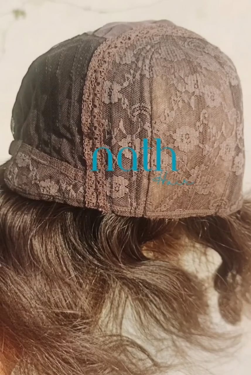 2x4inch Silk Base Topper Full Weft Real Human Hair  Wig