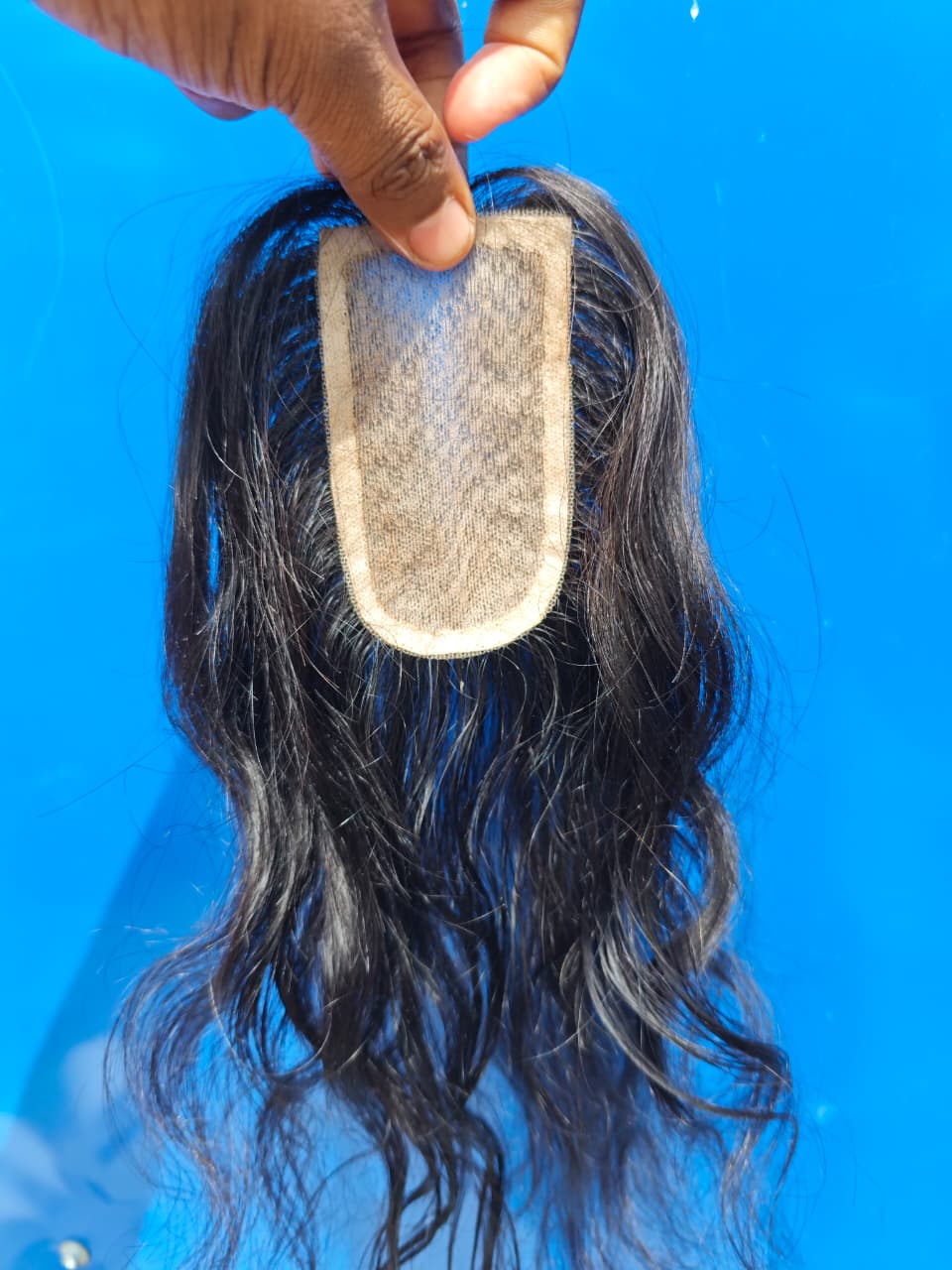 2x4inch Silk Base Topper Real Human Hair