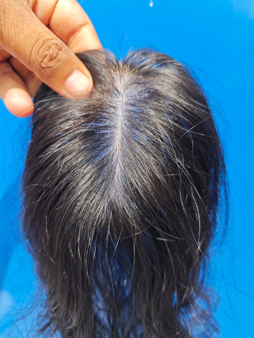 2x4inch Silk Base Topper Real Human Hair