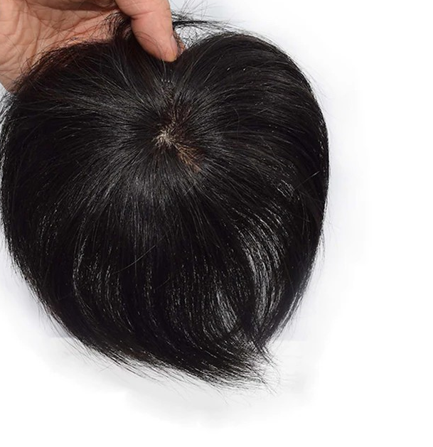 Round Hair Topper Bio base Real Human Hair