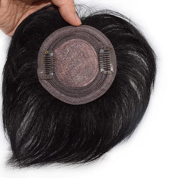 Round Hair Topper Bio base Real Human Hair