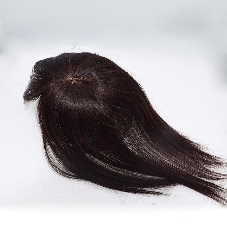 Round Hair Topper Bio base Real Human Hair