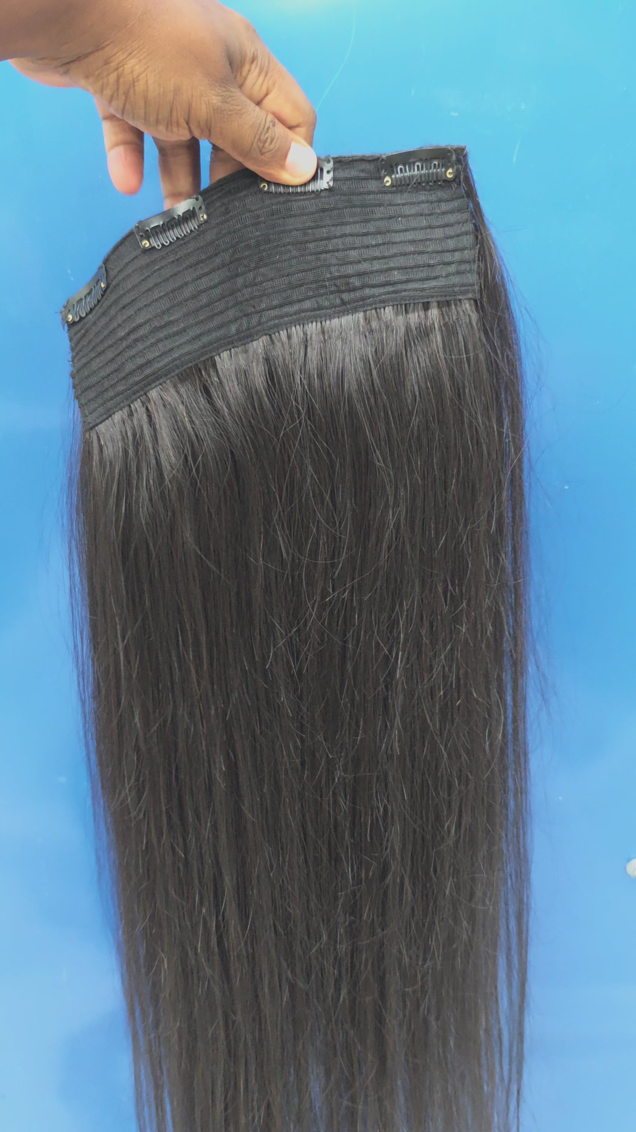  4 clips in human hair extension Real Human Hair