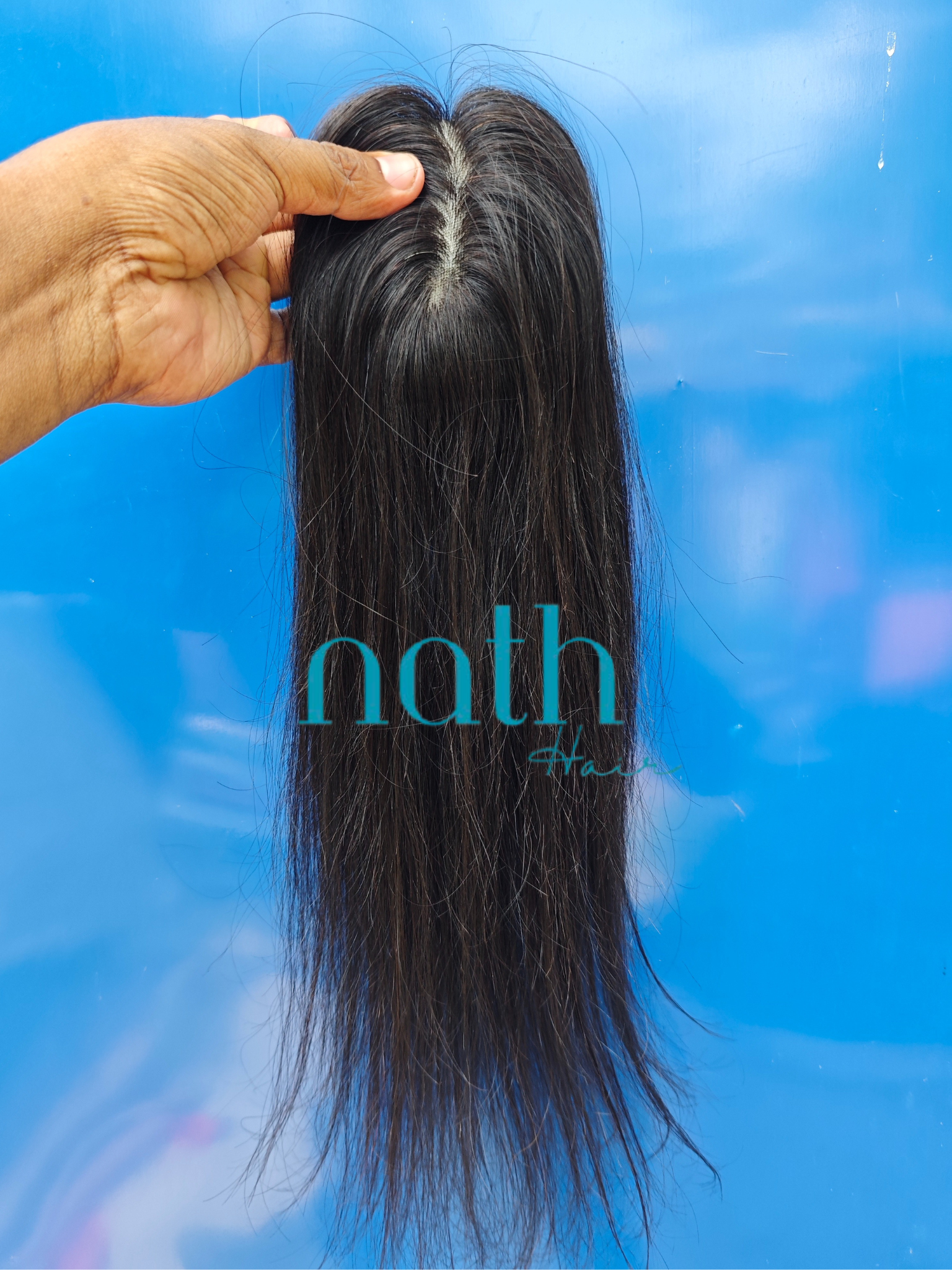 2x3" Bio Base Topper Real Human Hair straight